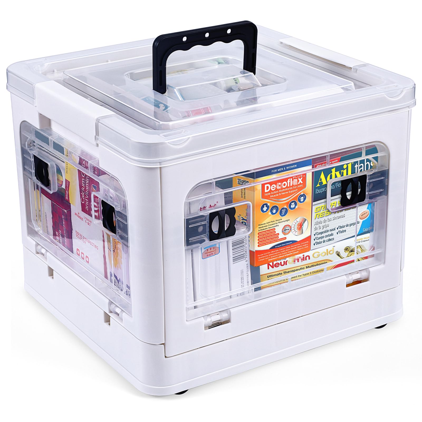 Amazon.com: Gifhomfix 18QT Medicine Storage Box with Handles